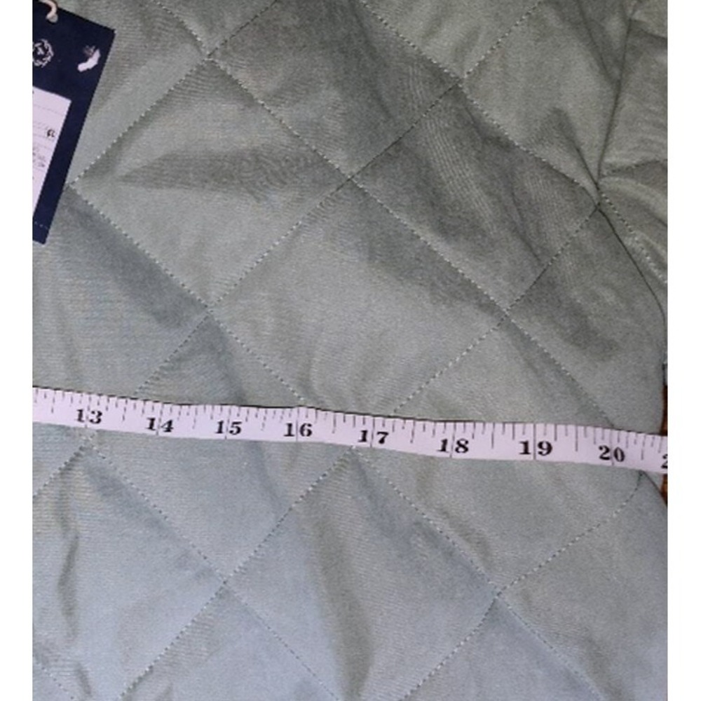 Quilted Jacket Universal‎ Thread Light Green Snap Front Coat Medium Length - Picture 4 of 11